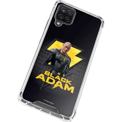 DC Comics Black Adam Movie Art Character and logo Galaxy A12 Clear Case