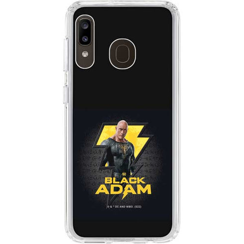 DC Comics Black Adam Movie Art Character and logo Galaxy A20 Clear Case