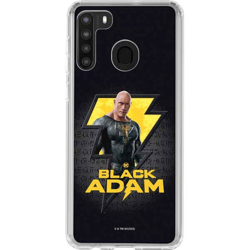 DC Comics Black Adam Movie Art Character and logo Galaxy A21 Clear Case