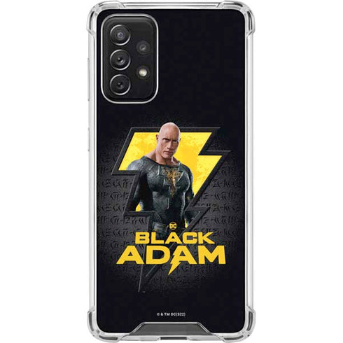 DC Comics Black Adam Movie Art Character and logo Galaxy A72 5G Clear Case