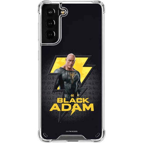 DC Comics Black Adam Movie Art Character and logo Galaxy S21 Plus 5G Clear Case