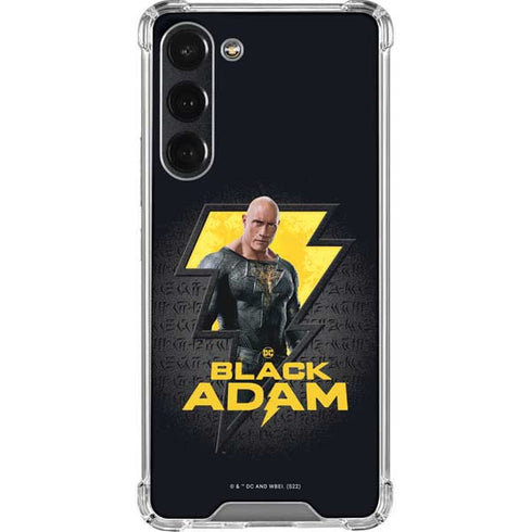 DC Comics Black Adam Movie Art Character and logo Galaxy S23 Plus Clear Case