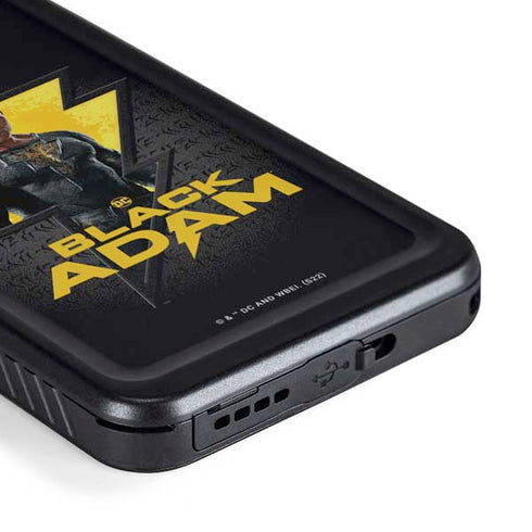 DC Comics Black Adam Movie Art Character and logo Galaxy S23 Plus Waterproof Case