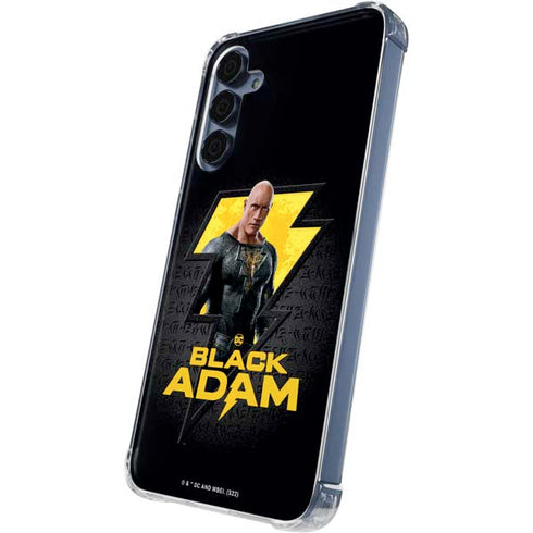 DC Comics Black Adam Movie Art Character and logo Galaxy S24 Clear Case