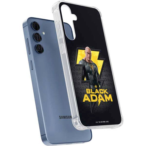 DC Comics Black Adam Movie Art Character and logo Galaxy S24 Clear Case