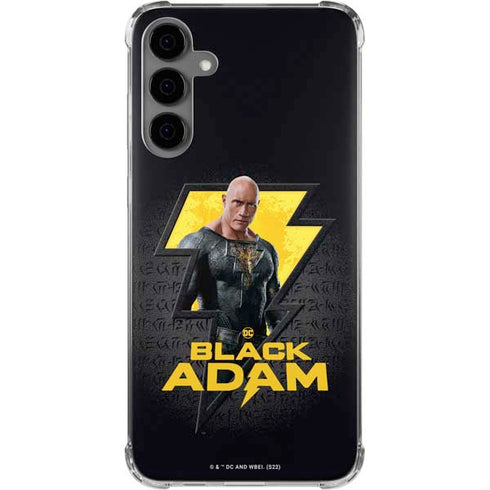 DC Comics Black Adam Movie Art Character and logo Galaxy S24 Plus Clear Case