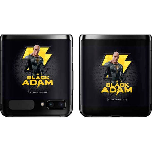 DC Comics Black Adam Movie Art Character and logo Galaxy Z Flip Skin