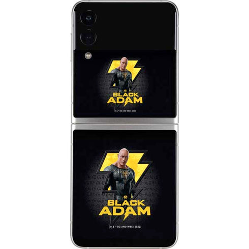 DC Comics Black Adam Movie Art Character and logo Galaxy Z Flip3 5G Skin