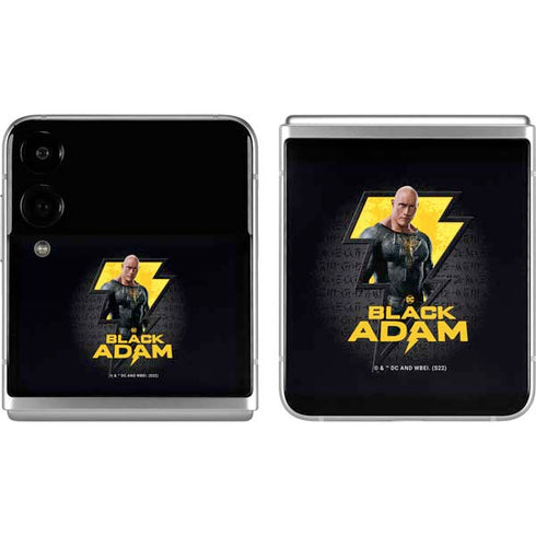 DC Comics Black Adam Movie Art Character and logo Galaxy Z Flip4 5G Skin
