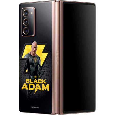 DC Comics Black Adam Movie Art Character and logo Galaxy Z Fold2 5G Skin