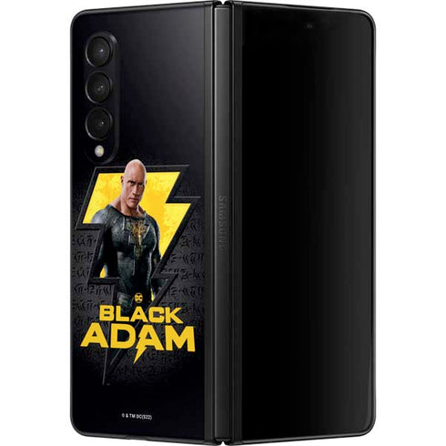 DC Comics Black Adam Movie Art Character and logo Galaxy Z Fold3 5G Skin