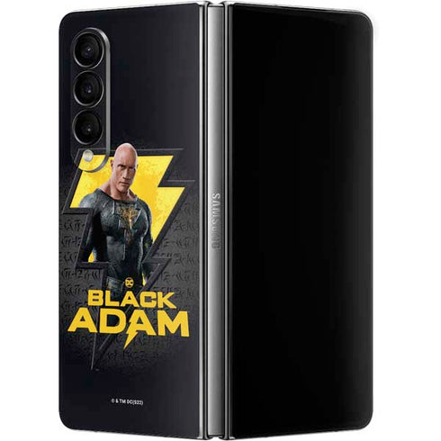 DC Comics Black Adam Movie Art Character and logo Galaxy Z Fold4 5G Skin