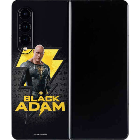 DC Comics Black Adam Movie Art Character and logo Galaxy Z Fold4 5G Skin