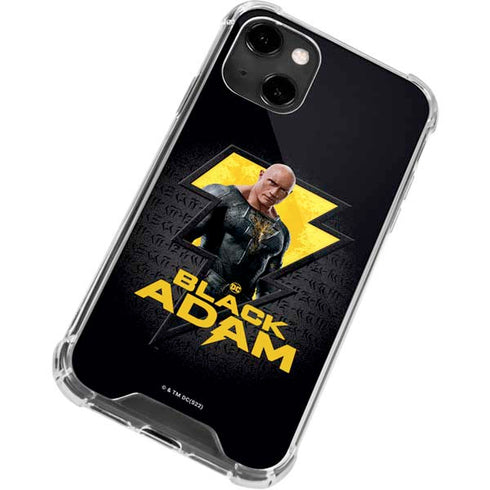 DC Comics Black Adam Movie Art Character and logo iPhone 13 Clear Case