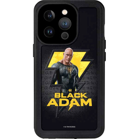 DC Comics Black Adam Movie Art Character and logo iPhone 14 Pro Waterproof Case