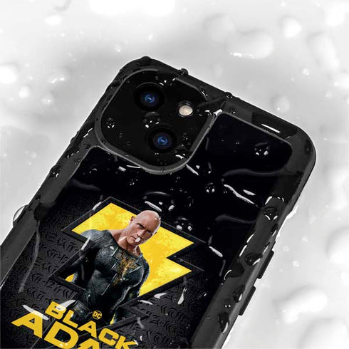 DC Comics Black Adam Movie Art Character and logo iPhone 15 Waterproof Case