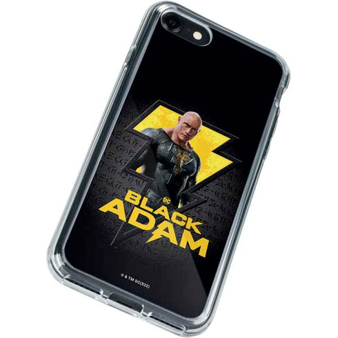 DC Comics Black Adam Movie Art Character and logo iPhone SE (2nd & 3rd Gen) Clear Case