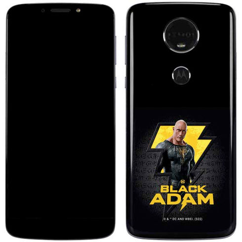 DC Comics Black Adam Movie Art Character and logo Moto E5 Plus Skin