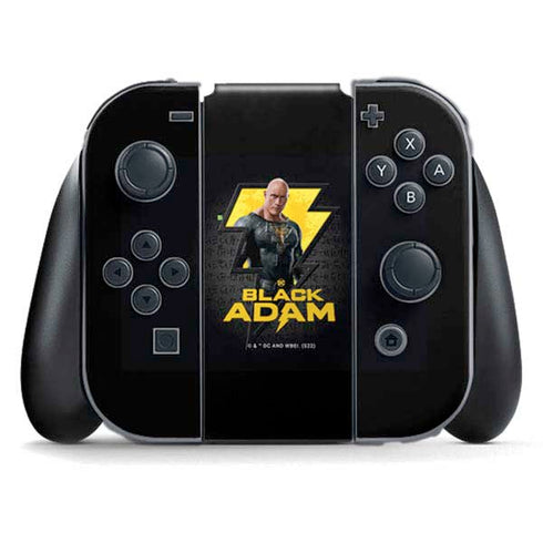 DC Comics Black Adam Movie Art Character and logo Nintendo Switch (2017-2021) Joy-Con Controller Skin