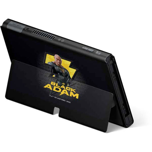 DC Comics Black Adam Movie Art Character and logo Nintendo Switch OLED (2021) Skin