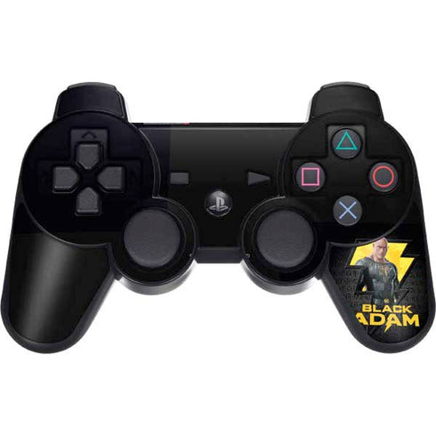 DC Comics Black Adam Movie Art Character and logo PS3 Dual Shock wireless controller Skin