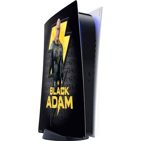 DC Comics Black Adam Movie Art Character and logo PS5 Digital Edition Console Skin