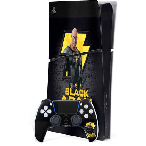 DC Comics Black Adam Movie Art Character and logo PS5 Slim Digital Edition Bundle Skin