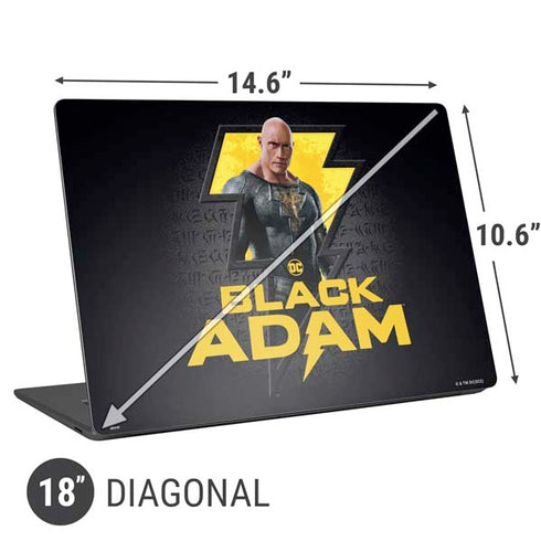 DC Comics Black Adam Movie Art Character and logo Universal Laptop 18in (14.6 x 10.6in) Skin