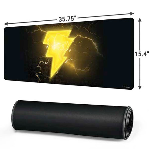 DC Comics Black Adam Lightning Bolt Gaming Mouse Pad
