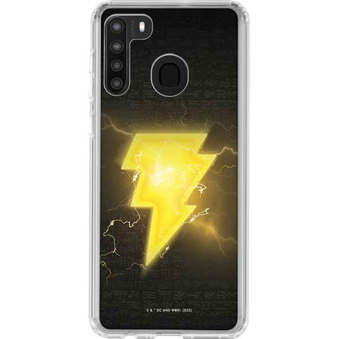 DC Comics Black Adam Lightning Bolt Galaxy A21 Clear Case