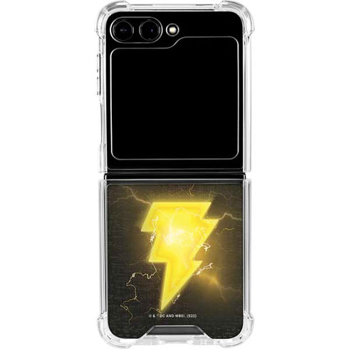 DC Comics Black Adam Lightning Bolt Galaxy Z Flip5 5G Clear Case