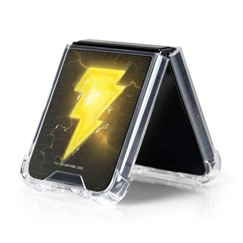 DC Comics Black Adam Lightning Bolt Galaxy Z Flip5 5G Clear Case