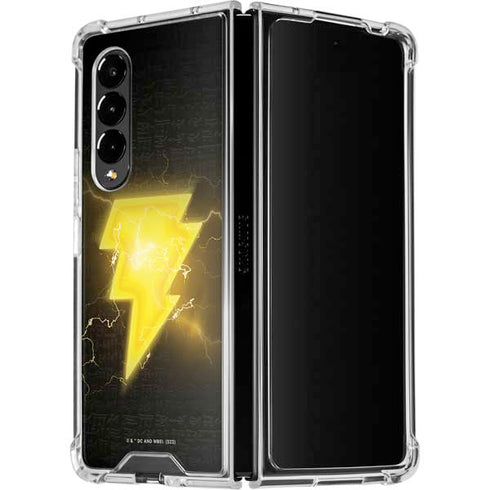 DC Comics Black Adam Lightning Bolt Galaxy Z Fold4 5G Clear Case