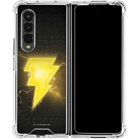 DC Comics Black Adam Lightning Bolt Galaxy Z Fold4 5G Clear Case