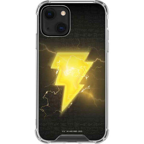 DC Comics Black Adam Lightning Bolt iPhone 14 Plus Clear Case