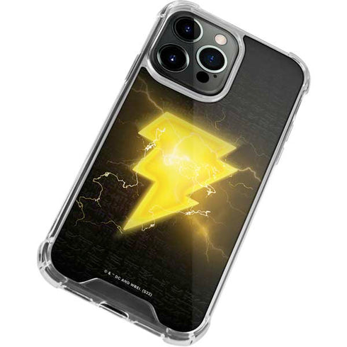 DC Comics Black Adam Lightning Bolt iPhone 15 Pro Clear Case