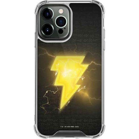 DC Comics Black Adam Lightning Bolt iPhone 15 Pro Max Clear Case