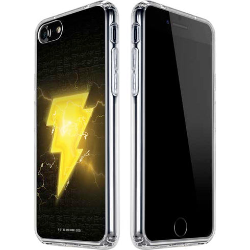 DC Comics Black Adam Lightning Bolt iPhone SE (2nd & 3rd Gen) Clear Case