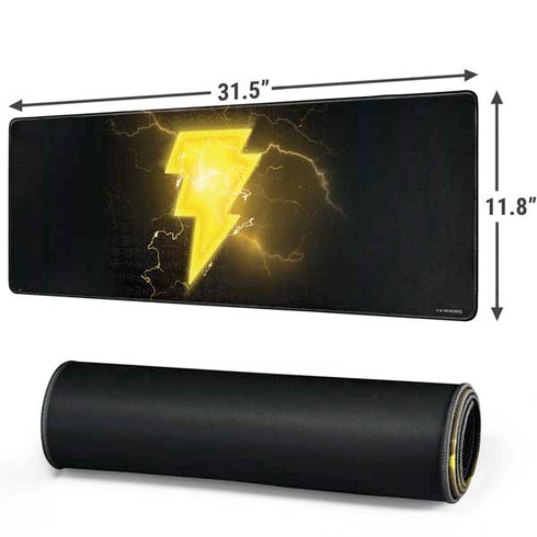 DC Comics Black Adam Lightning Bolt Gaming Mouse Pad