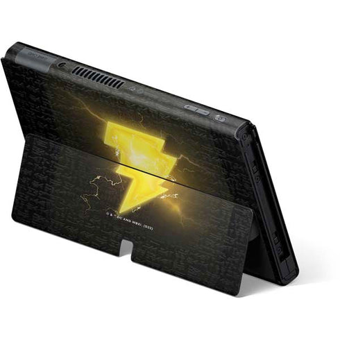 DC Comics Black Adam Lightning Bolt Nintendo Switch OLED (2021) Skin