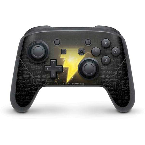 DC Comics Black Adam Lightning Bolt Nintendo Switch Pro Controller Skin