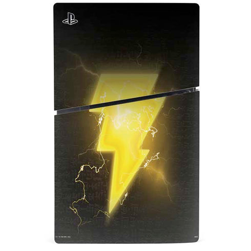 DC Comics Black Adam Lightning Bolt PS5 Slim Digital Edition Bundle Skin