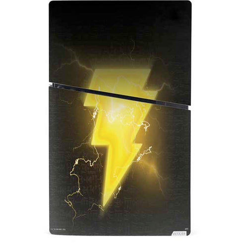 DC Comics Black Adam Lightning Bolt PS5 Slim Digital Edition Bundle Skin