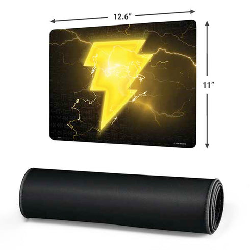 DC Comics Black Adam Lightning Bolt Gaming Mouse Pad