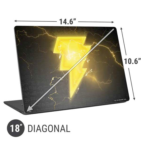 DC Comics Black Adam Lightning Bolt Universal Laptop 18in (14.6 x 10.6in) Skin