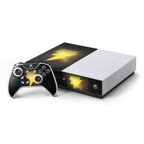 DC Comics Black Adam Lightning Bolt Xbox One S Console and Controller Bundle Skin