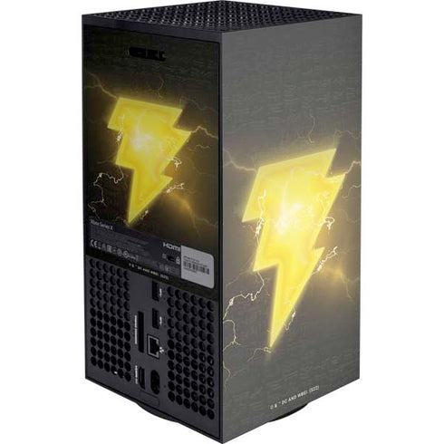 DC Comics Black Adam Lightning Bolt Xbox Series X Console Skin