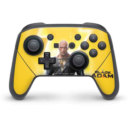 DC Comics Black Adam Movie Charcater Poster Nintendo Switch Pro Controller Skin