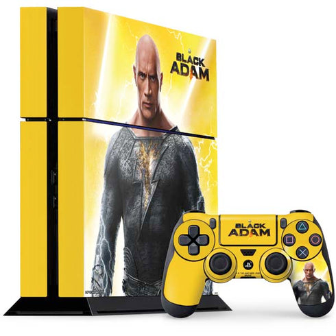 DC Comics Black Adam Movie Charcater Poster PS4 Console and Controller Bundle Skin