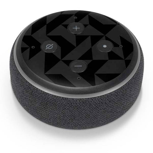 Black Geometric Amazon Echo Dot Skin